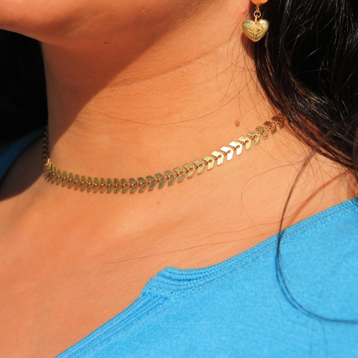 HEART ARROW NECKLACE/CHOKER