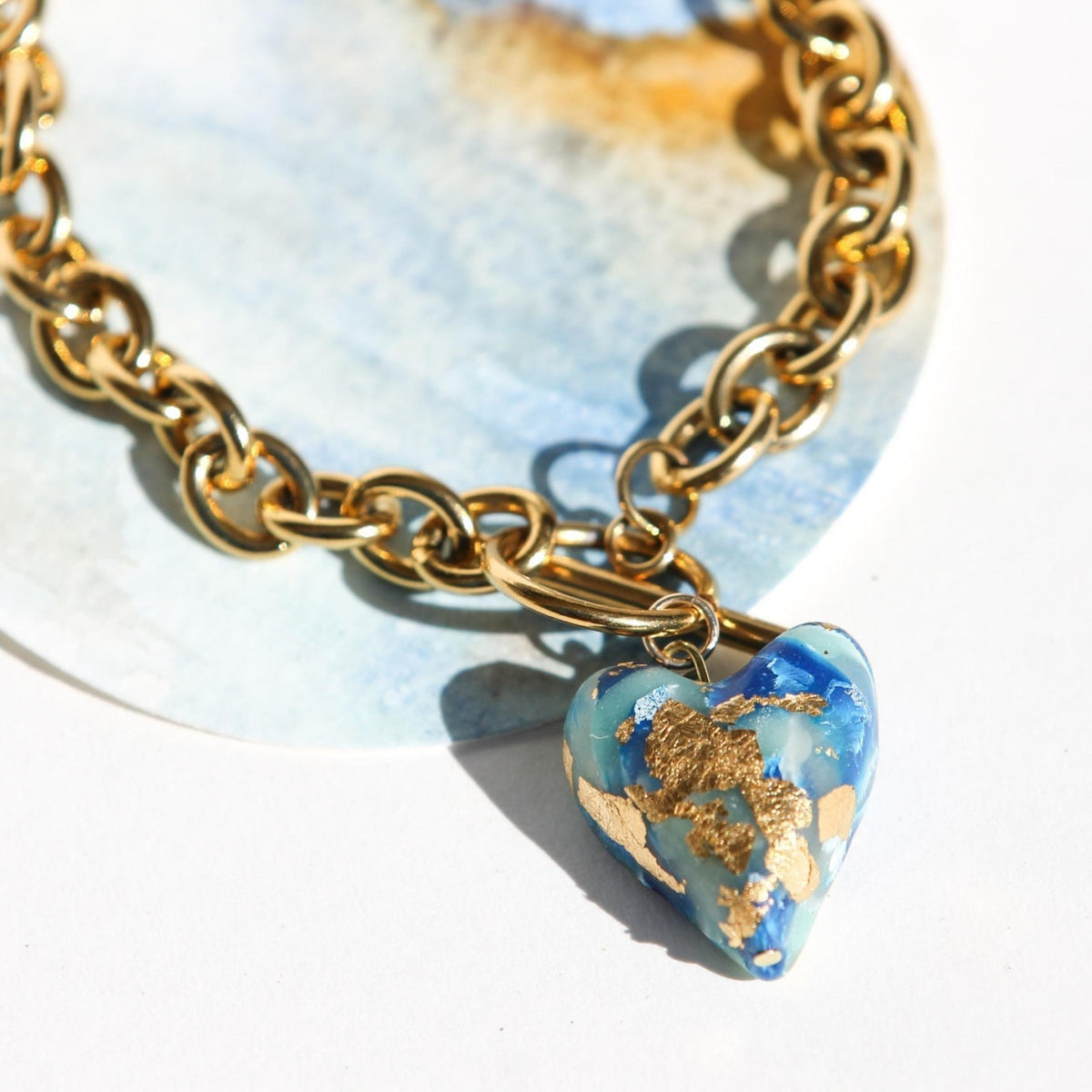 HEART WAVES BLUE BRACELET