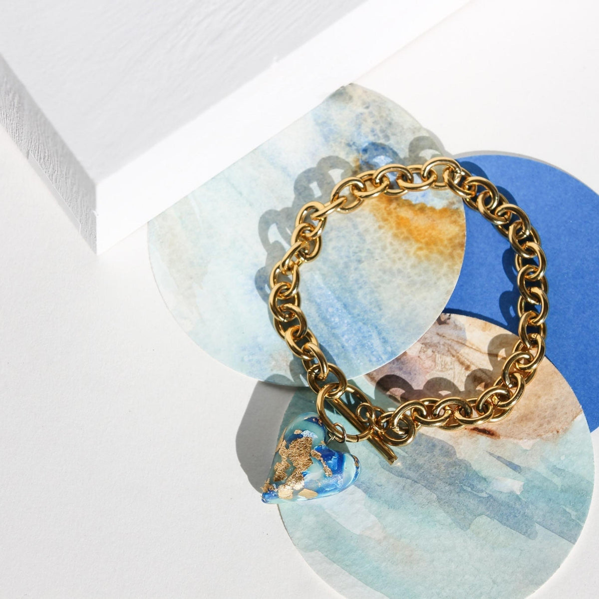 HEART WAVES BLUE BRACELET