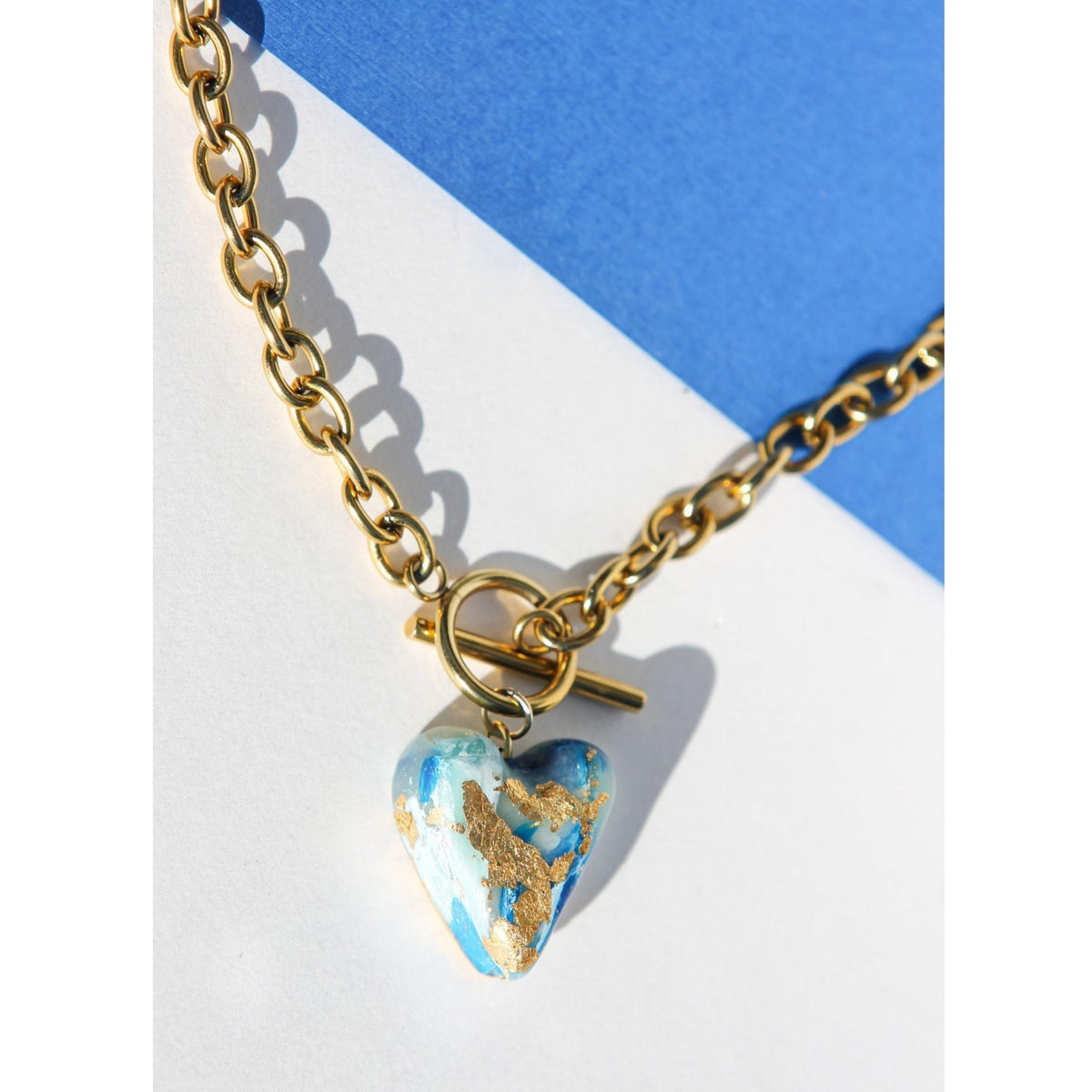 HEART WAVES BLUE NECKLACE