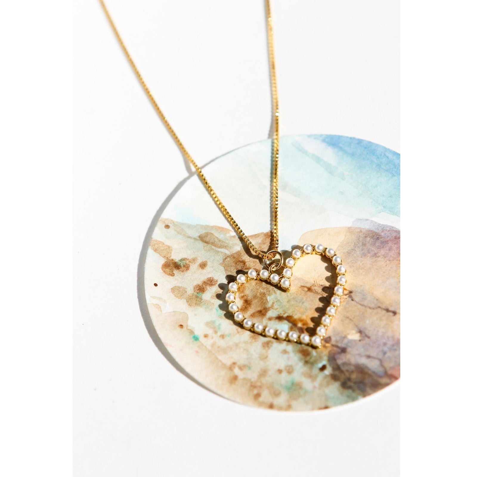 PEARL HEART NECKLACE